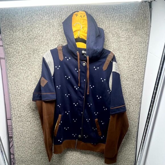 Designed By Jinx Hoodie Mens Large Blue Witcher Grandmaster Sweatshirt Full Zip - Picture 1 of 16